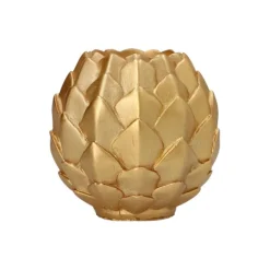 Starpak Kugelkerze Ø 10 cm gold "Pine Cone"