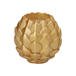 Starpak Kugelkerze Ø 10 cm gold "Pine Cone"