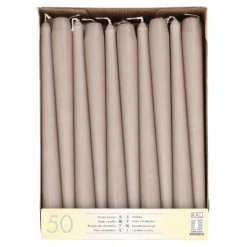 Starpak Leuchterkerzen Ø 2,2 cm, 25 cm greige