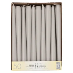 Starpak Leuchterkerzen Ø 2,2 cm, 25 cm hellgrau, 2 x 50 Stück