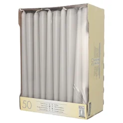 Starpak Leuchterkerzen Ø 2,2 cm, 25 cm hellgrau, 2 x 50 Stück