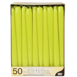 Starpak Leuchterkerzen Ø 2,2 cm, 25 cm limonengrün