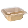Starpak Lunchboxen, Pappe eckig 1200 ml 6 cm x 18 cm x 18 cm braun