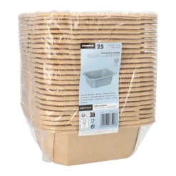 Starpak Lunchboxen, Pappe eckig 1200 ml 6 cm x 18 cm x 18 cm braun