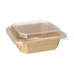 Starpak Lunchboxen, Pappe eckig 750 ml 4,7 cm x 16,2 cm x 16,2 cm braun