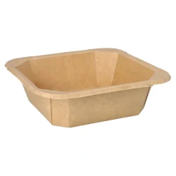 Starpak Lunchboxen, Pappe eckig 1000 ml 5,2 cm x 18 cm x 18 cm braun