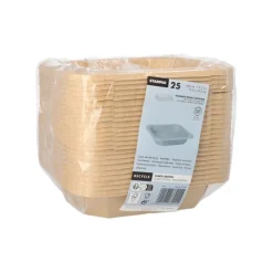 Starpak Lunchboxen, Pappe eckig 500 ml 3,3 cm x 16,2 cm x 16,2 cm braun