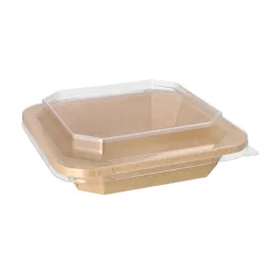Starpak Lunchboxen, Pappe eckig 500 ml 3,3 cm x 16,2 cm x 16,2 cm braun