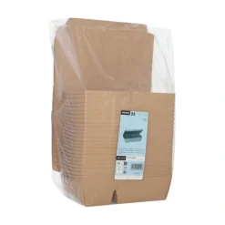 Starpak Lunchboxen, Pappe 2-geteilt 450 ml 5 cm x 11 cm x 16,8 cm braun