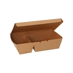 Starpak Lunchboxen, Pappe 2-geteilt 450 ml 5 cm x 11 cm x 16,8 cm braun
