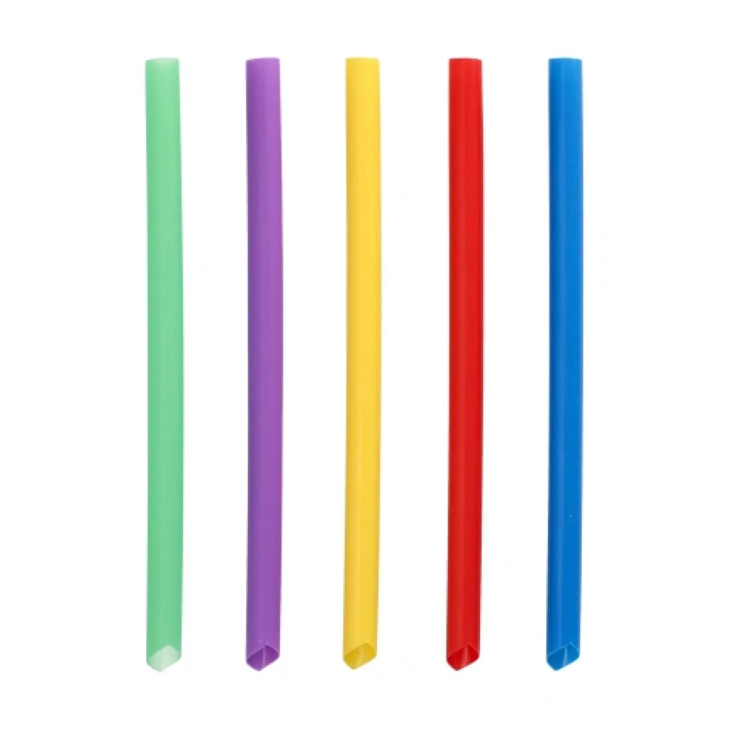 Starpak Mehrweg-Bubble Tea Halme PP Ø 12 mm, 20 cm farbig sortiert einseitig spitz, 6 x 200 Stück