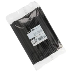 Starpak Mehrweg-Shake-Halme PP Ø 8 mm, 25 cm schwarz, 12 x 100 Stück