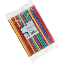 Starpak Mehrweg-Shake-Halme PP Ø 8 mm, 25 cm farbig sortiert, 12 x 100 Stück