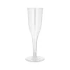 Starpak Mehrweg-Stiel-Gläser für Sekt 0,1 l Ø 5 cm, 16,5 cm transparent, 25 x 8 Stück