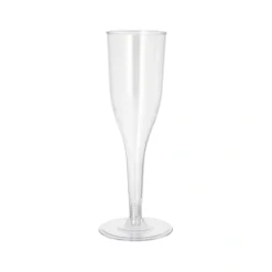 Starpak Mehrweg-Stiel-Gläser für Sekt 0,1 l Ø 5 cm, 16,5 cm transparent, 25 x 8 Stück