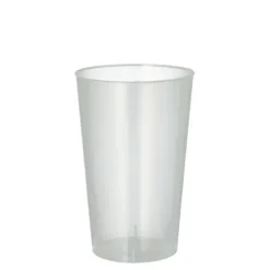 Starpak Mehrweg-Trinkbecher PP 0,3 l Ø 7,8 cm, 11,8 cm transluzent unzerbrechlich, 20 x 25 Stück