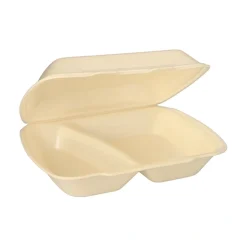 Starpak Menüboxen mit Klappdeckel, XPS 2-geteilt 7,5 cm x 24,3 cm x 20,8 cm creme