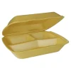 Starpak Menüboxen mit Klappdeckel, XPS 3-geteilt 7,5 cm x 24,3 cm x 20,8 cm gold