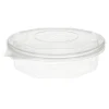 Starpak Menüboxen mit Klappdeckeln, PP 2-geteilt 5,9 cm x 21,5 cm x 21,5 cm transparent 8-eckig