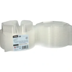 Starpak Menüboxen mit Klappdeckeln, PP 2-geteilt 5,9 cm x 21,5 cm x 21,5 cm transparent 8-eckig