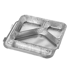 Starpak Menüschalen + Deckel, Alu 3-geteilt 0,76 l 3 cm x 17,7 cm x 22,5 cm