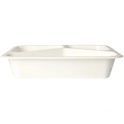 Starpak Mikrowellenschalen, PP 3-geteilt 1095 ml 4,9 cm x 22,7 cm x 17,8 cm weiß