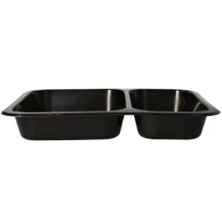 Starpak Mikrowellenschalen, PP 2-geteilt 866 ml 3,2 cm x 22,7 cm x 17,8 cm schwarz