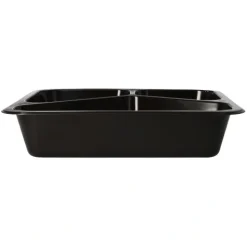 Starpak Mikrowellenschalen, PP 3-geteilt 1095 ml 4,9 cm x 22,7 cm x 17,8 cm schwarz
