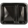 Starpak Mikrowellenschalen, PP 2-geteilt 1205 ml 4,9 cm x 22,7 cm x 17,8 cm schwarz