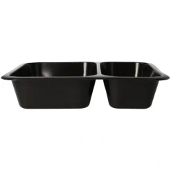 Starpak Mikrowellenschalen, PP 2-geteilt 1205 ml 4,9 cm x 22,7 cm x 17,8 cm schwarz