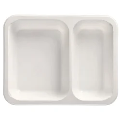 Starpak Mikrowellenschalen, PP 2-geteilt 1205 ml 4,9 cm x 22,7 cm x 17,8 cm weiß