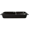Starpak Mikrowellenschalen, PP 3-geteilt 765 ml 3,2 cm x 22,7 cm x 17,8 cm schwarz