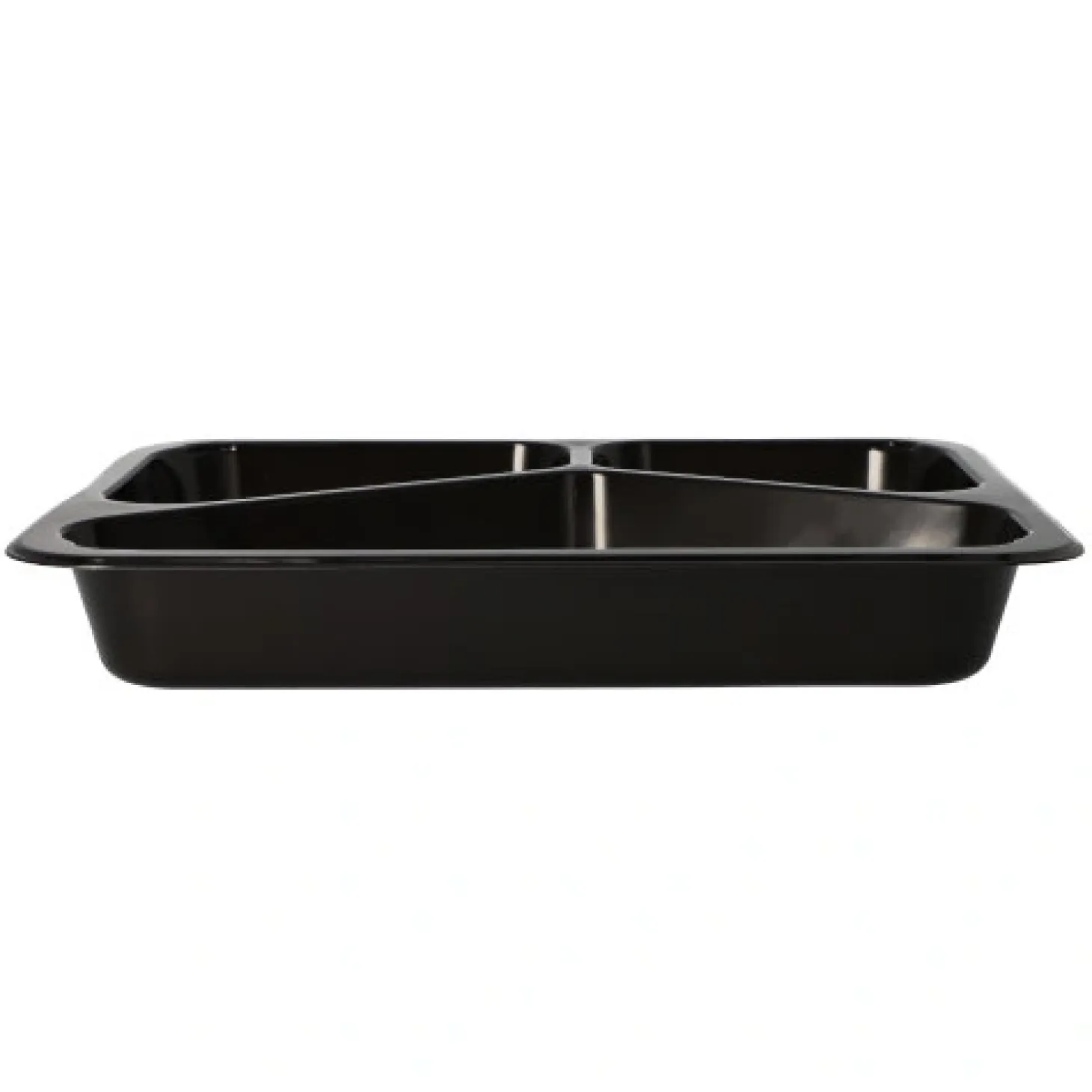 Starpak Mikrowellenschalen, PP 3-geteilt 765 ml 3,2 cm x 22,7 cm x 17,8 cm schwarz