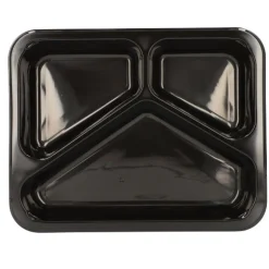 Starpak Mikrowellenschalen, PP 3-geteilt 765 ml 3,2 cm x 22,7 cm x 17,8 cm schwarz