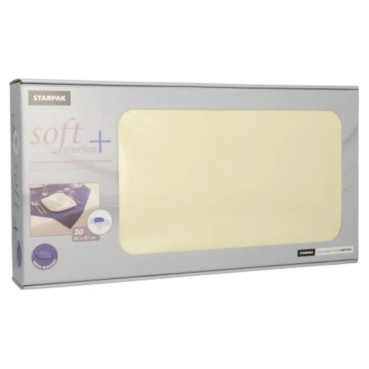 Starpak Mitteldecken, stoffähnlich, Vlies "soft selection plus" 80 cm x 80 cm champagner