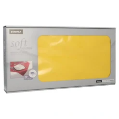 Starpak Mitteldecken, stoffähnlich, Vlies "soft selection" 80 cm x 80 cm gelb