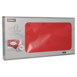 Starpak Mitteldecken, stoffähnlich, Vlies "soft selection" 80 cm x 80 cm rot