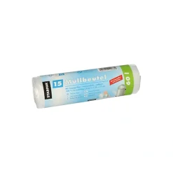 Starpak Müllbeutel mit Tragegriffen, HDPE 60 l 75 cm x 65 cm transparent