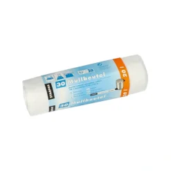 Starpak Müllbeutel mit Zugband, HDPE 20 l 55 cm x 48 cm transparent