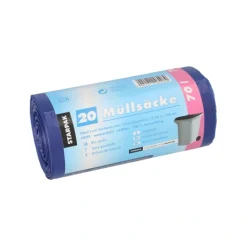 Starpak Müllsäcke, HDPE 70 l 100 cm x 58 cm blau 23 my, 25 x 20 Stück