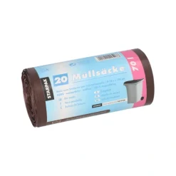 Starpak Müllsäcke, HDPE 70 l 100 cm x 58 cm braun 23 my, 25 x 20 Stück