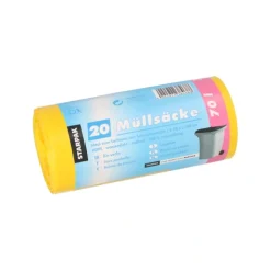 Starpak Müllsäcke, HDPE 70 l 100 cm x 58 cm gelb 23 my, 25 x 20 Stück