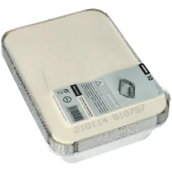 Starpak Schalen, Alu + Einlegedeckel, PE-beschichtet eckig 0,8 l 4 cm x 15 cm x 21,4 cm, 10 x 10 Stück