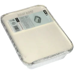 Starpak Schalen, Alu + Einlegedeckel, PE-beschichtet eckig 0,8 l 4 cm x 15 cm x 21,4 cm, 9 x 5 Stück