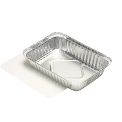 Starpak Schalen, Alu + Einlegedeckel, PE-beschichtet eckig 0,8 l 4 cm x 15 cm x 21,4 cm, 9 x 5 Stück