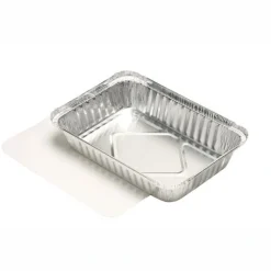 Starpak Schalen, Alu + Einlegedeckel, PE-beschichtet eckig 0,8 l 4 cm x 15 cm x 21,4 cm, 10 x 25 Stück