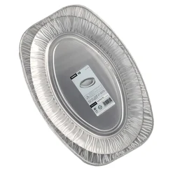 Starpak Servierplatten, Alu oval 43 cm x 29 cm, 10 x 10 Stück