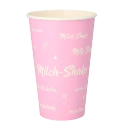 Starpak Shake-Becher, Pappe 0,4 l Ø 9 cm, rosa 
