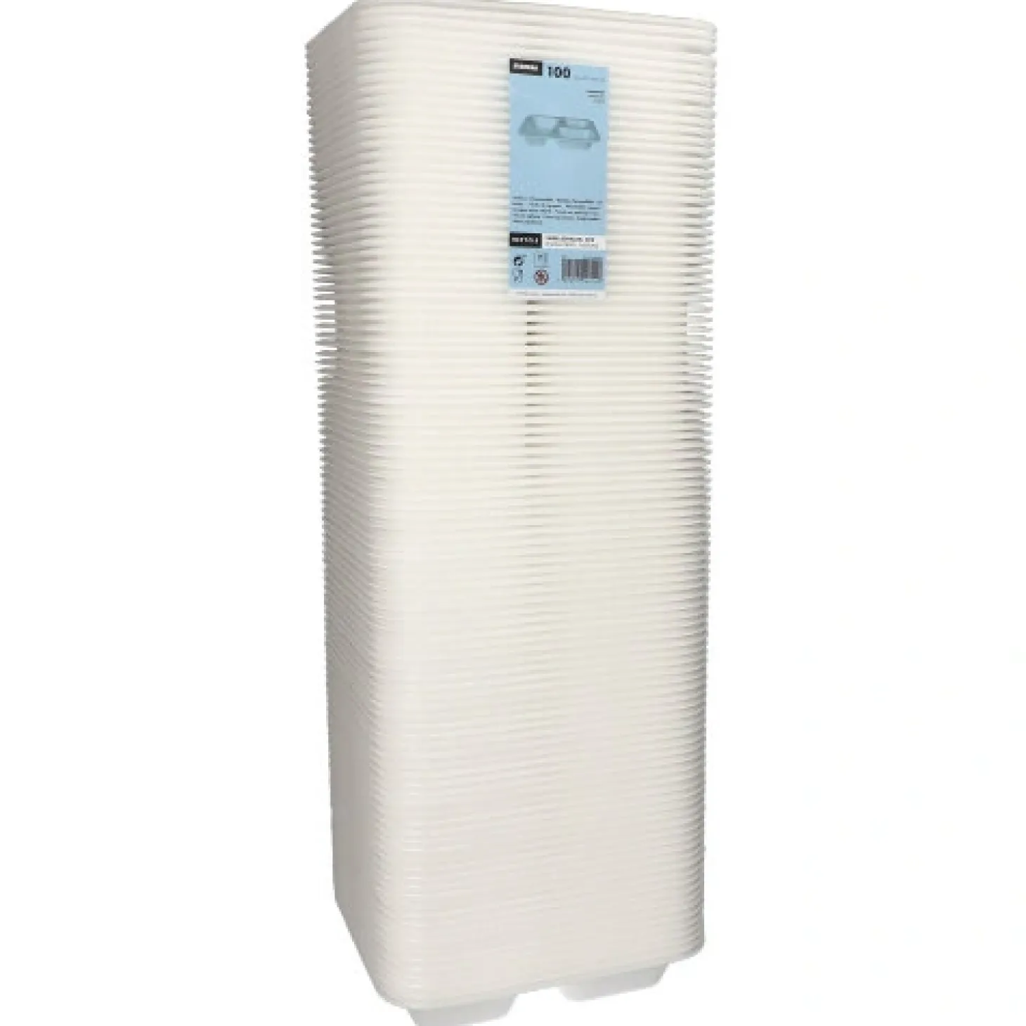 Starpak Siegelschalen, XPS 3-geteilt 925 ml 4,2 cm x 21,2 cm x 25 cm weiß laminiert