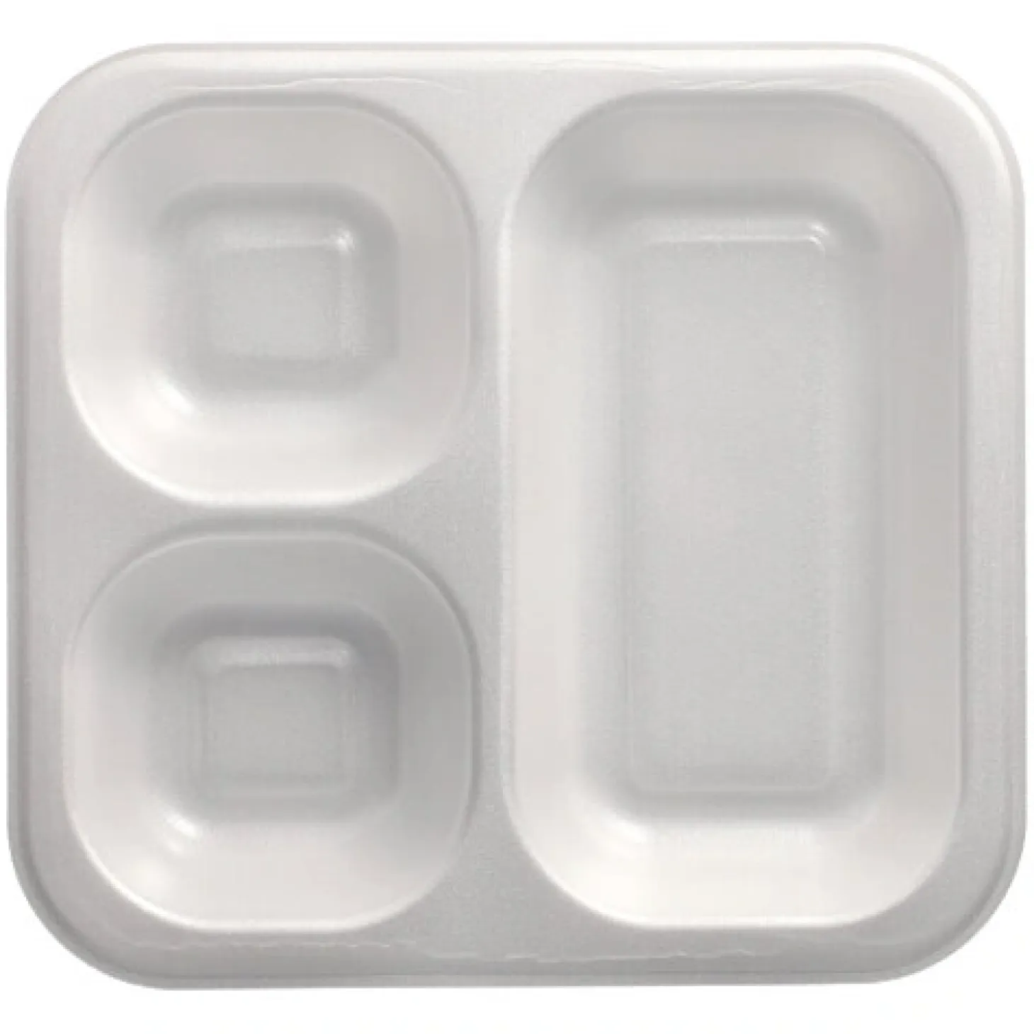 Starpak Siegelschalen, XPS 3-geteilt 1150 ml 4,2 cm x 24,5 cm x 26,5 cm weiß laminiert